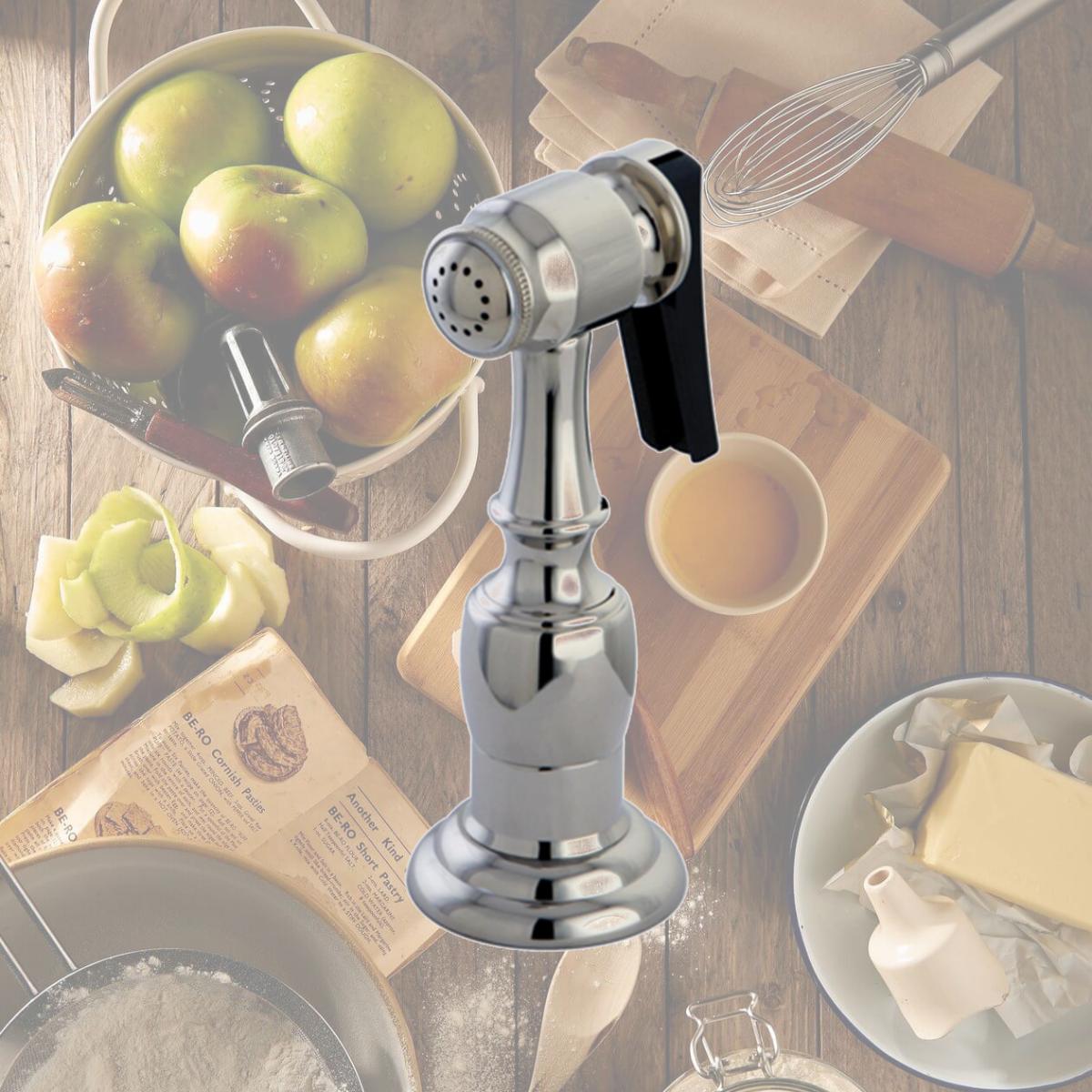 Picture of Kingston Brass KBSPR6 Gourmetier Kitchen Faucet Sprayer with Hose- Polished Nickel