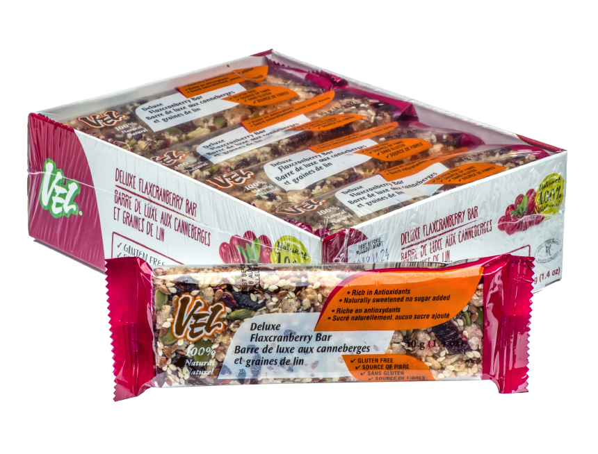 0 65172 12350 6 Deluxe Flax Cranberry Bar - Pack Of 36