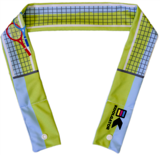 Cw-r-tn1 Cooling Neck Wrap - Tennis Court Design