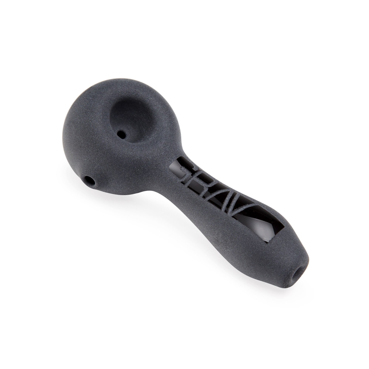4 In. Frit Bowl Spoon Sandblasted Frosted Pipe - Black