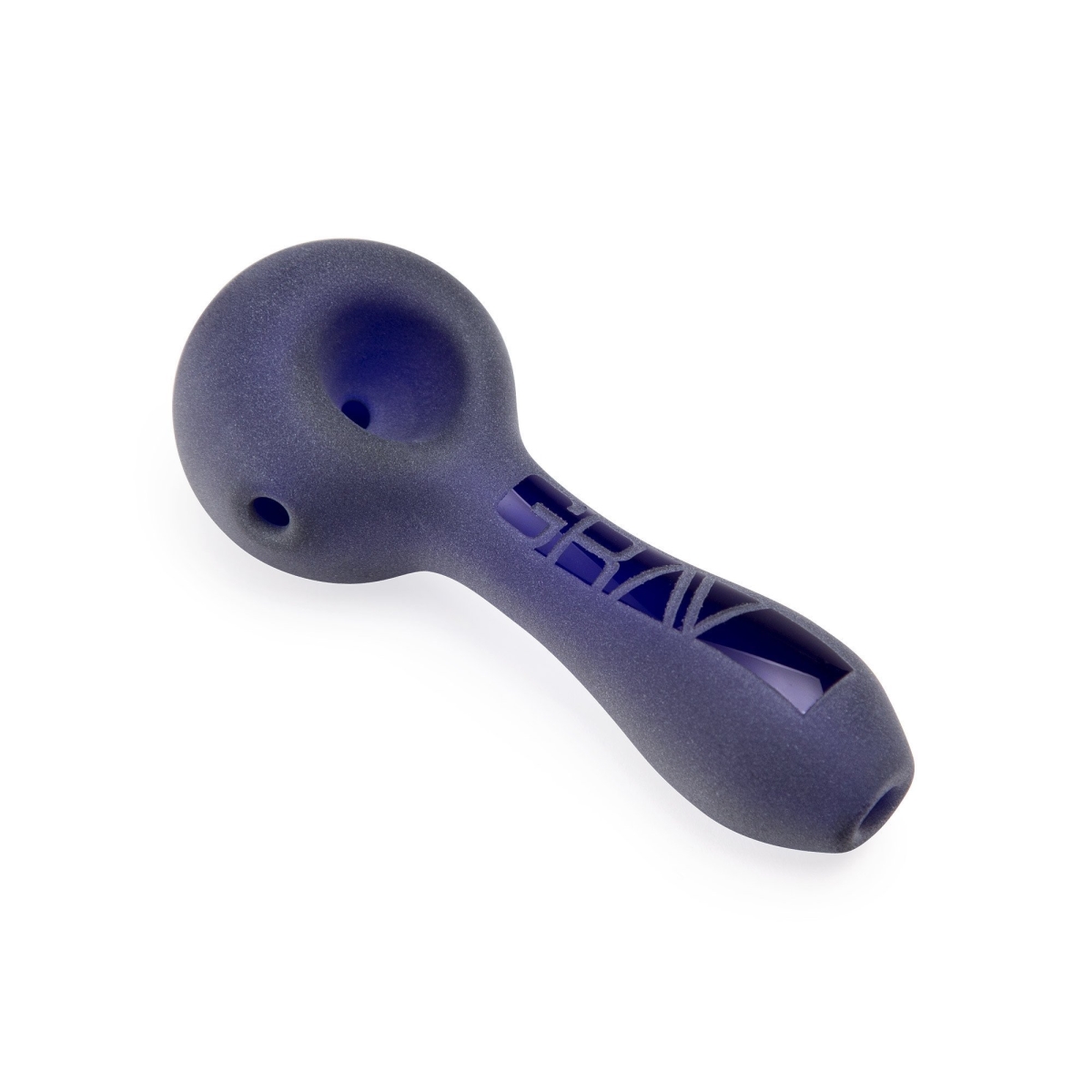 4 In. Frit Bowl Spoon Sandblasted Frosted Pipe - Blue