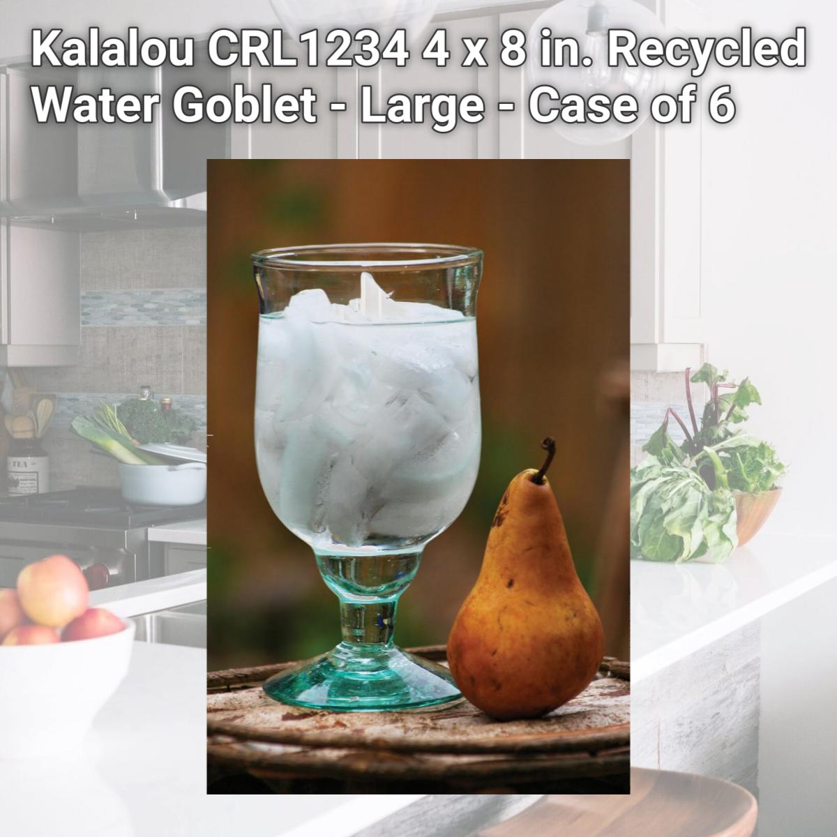 Picture of Kalalou CRL1234 4 x 8 in. Recycled Water Goblet - Large - Case of 6