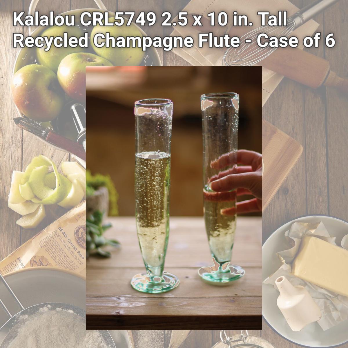 Picture of Kalalou CRL5749 2.5 x 10 in. Tall Recycled Champagne Flute - Case of 6