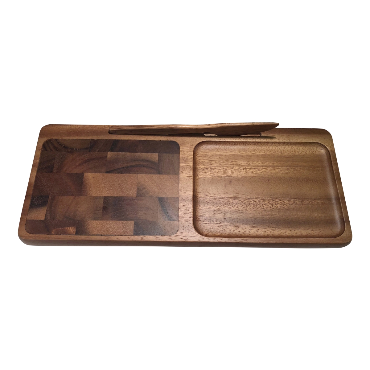 364 Cheeseboard With End Grain Inlay, Knife Included - 14 X 6 X .75 In.