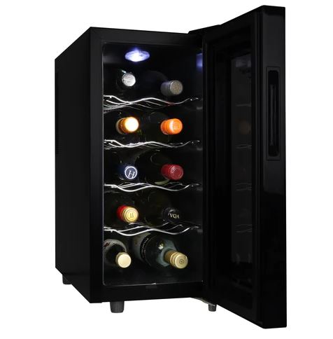 50w 85v Touch Control 10 Bottle Wine Cellar - Black