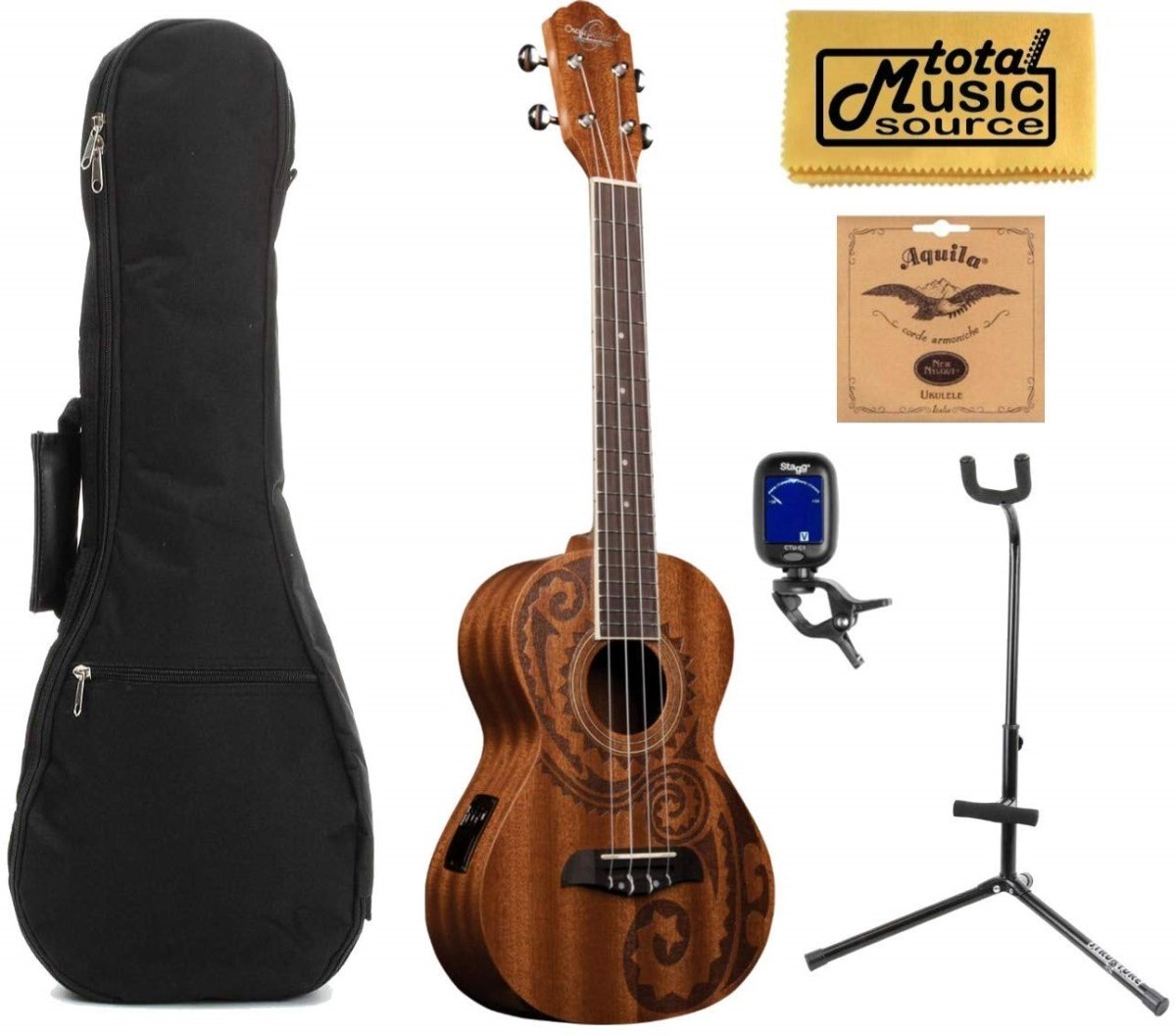 UPC 801128000121 product image for OU2TETAT-A-U Tenor Mahogany Tattoo Acoustic & Electric Ukulele | upcitemdb.com