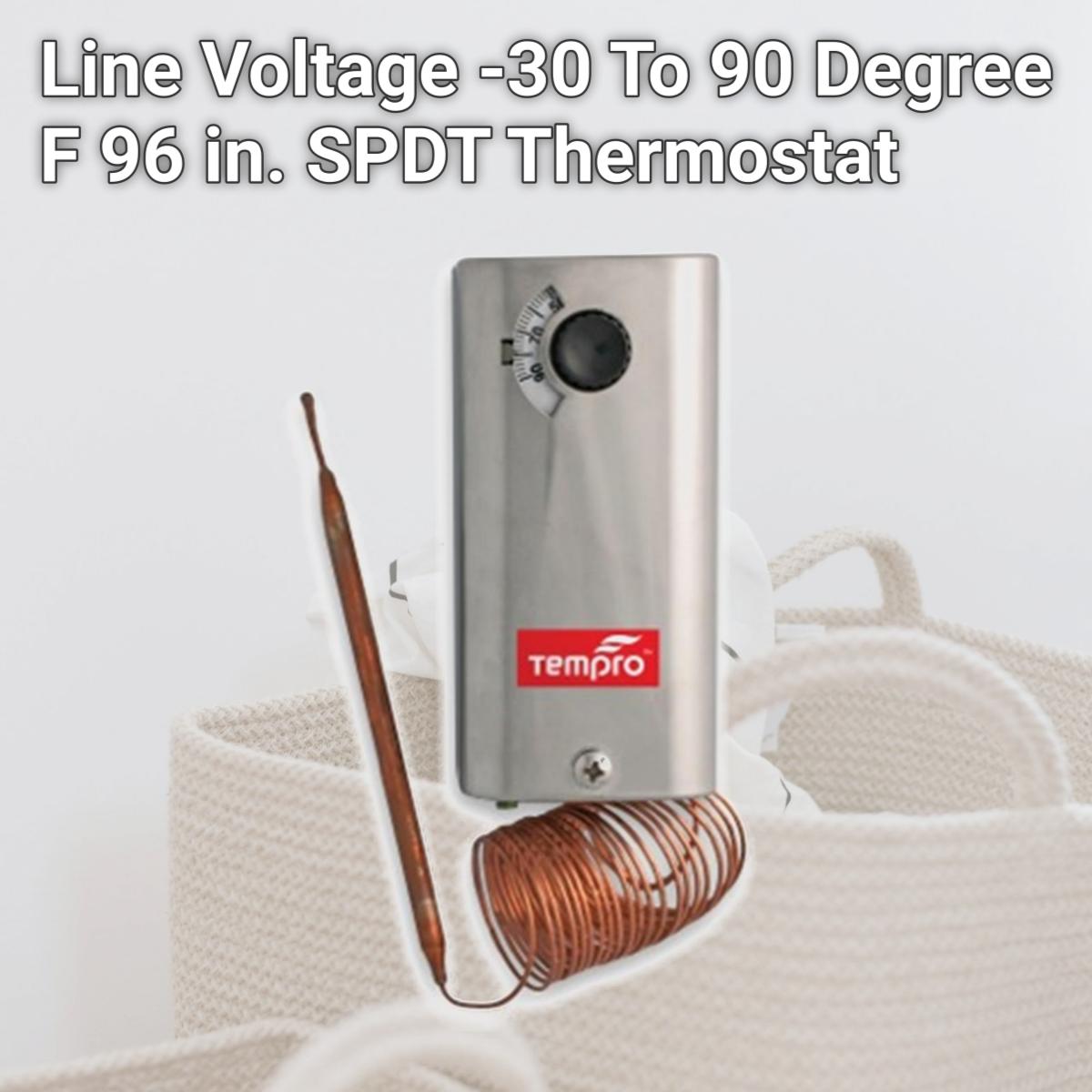 Picture of Tempro TP516 Line Voltage -30 To 90 Degree F 96 in. SPDT Thermostat