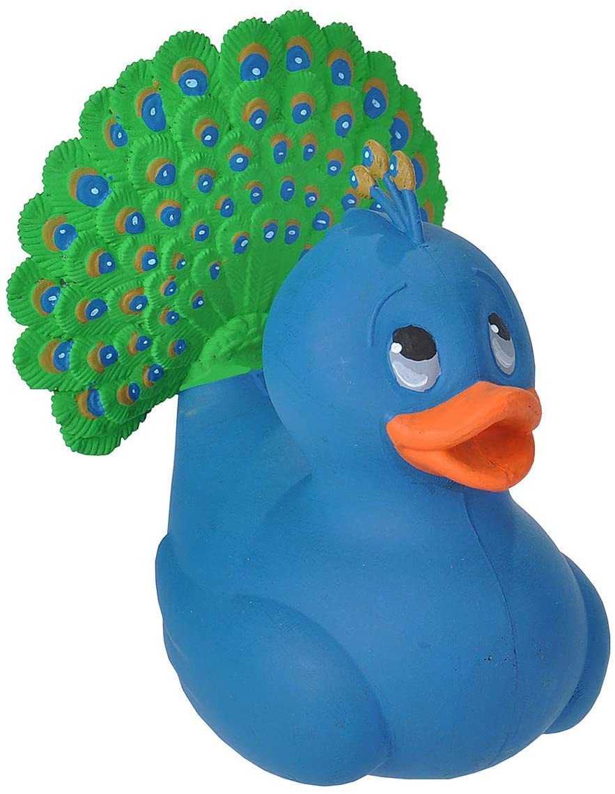 30378460 4 in. Rubber Bath Ducks, Peacock