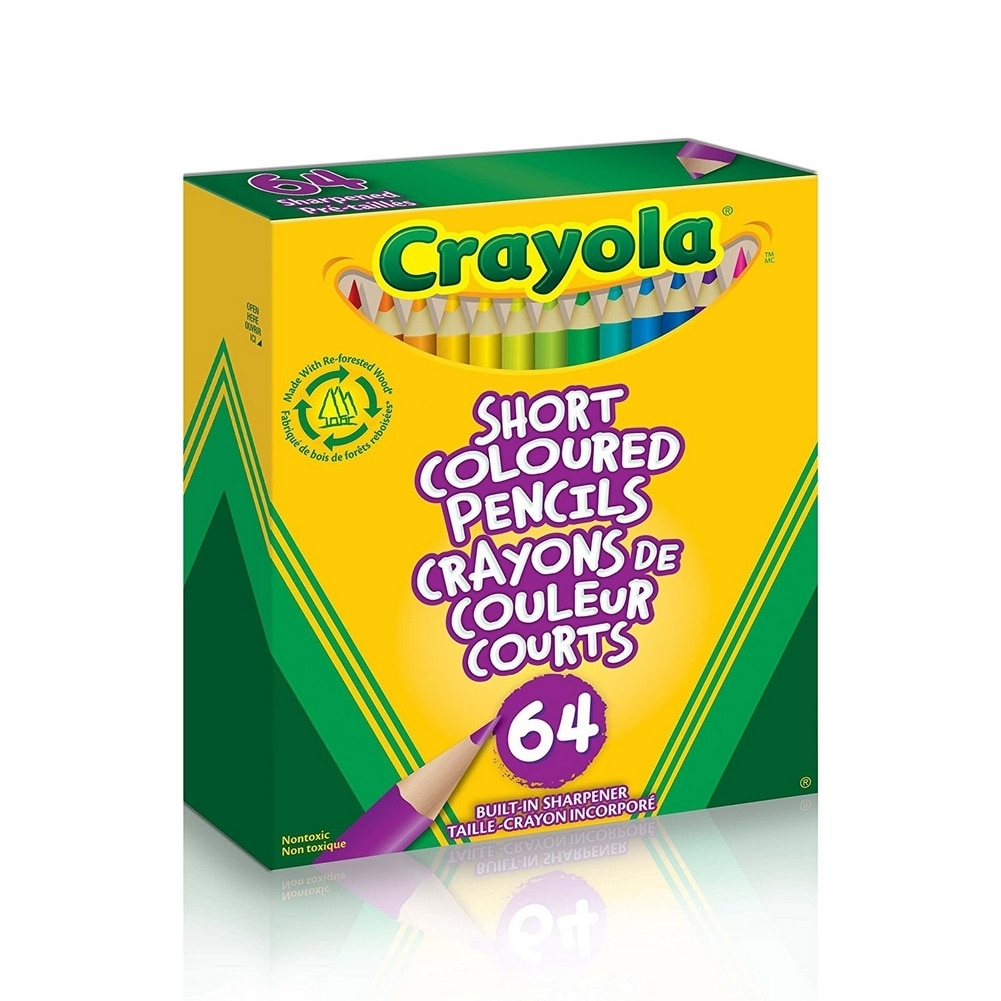 Crayola 30364650 64 Short Colored Pencils