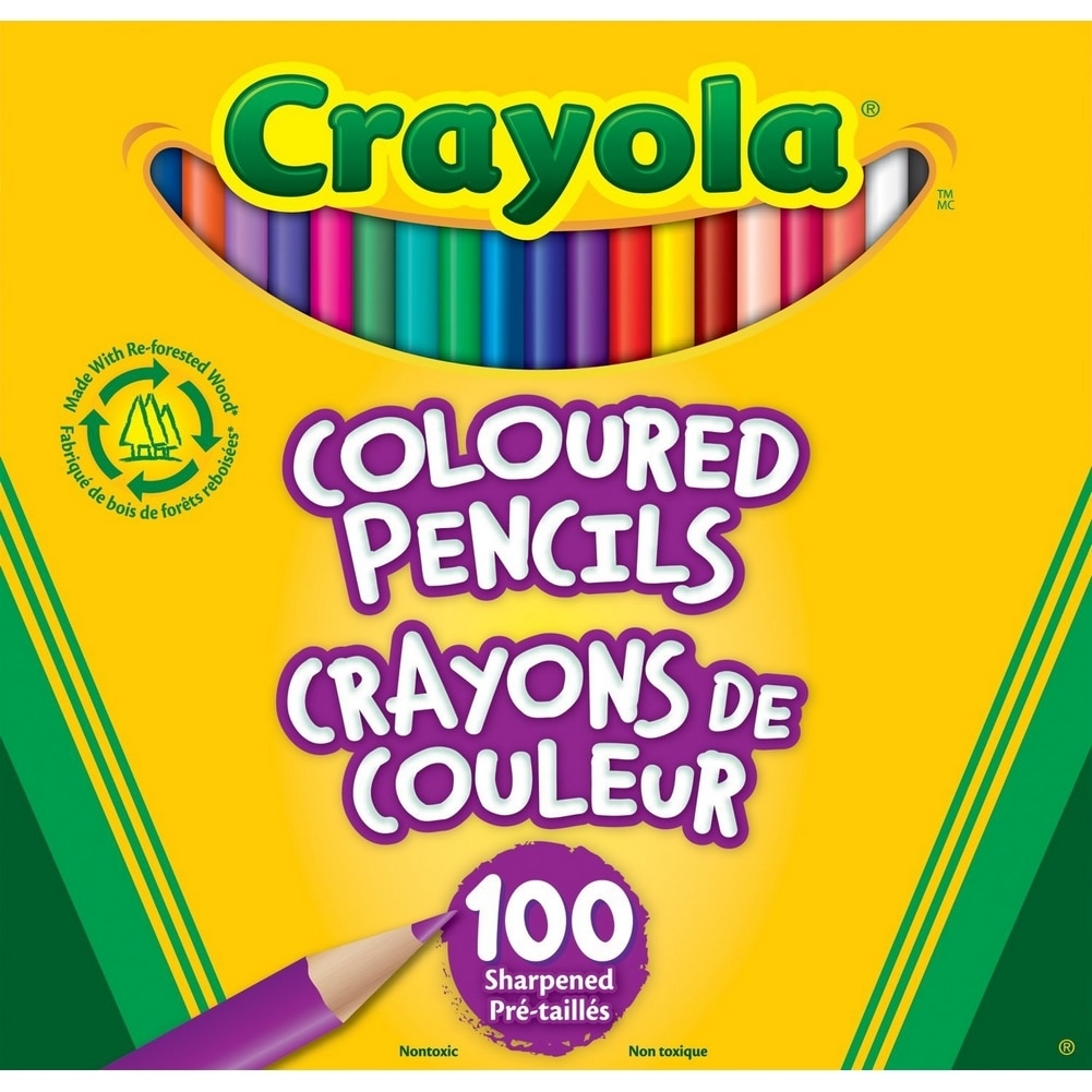 Crayola 30364625 100 Colored Pencils Creative Tool For Kids