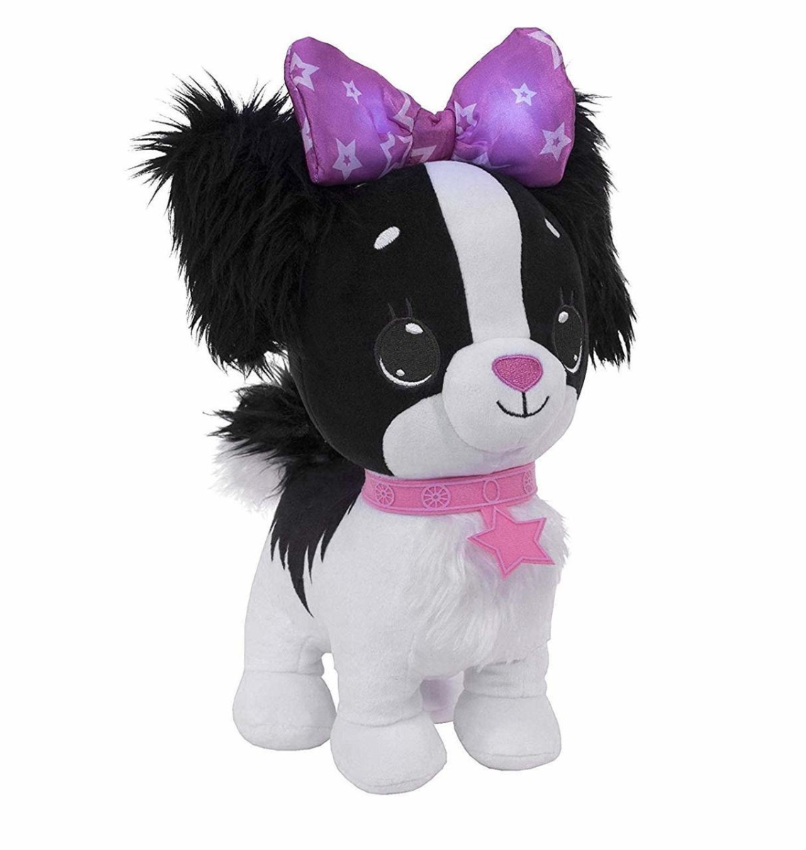 30369605 Glow Plush Cavalier Puppy, Black & White