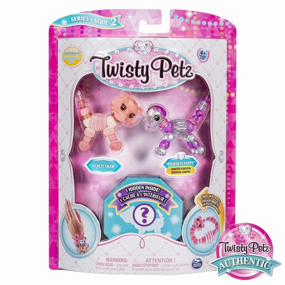 30373005 Mystery One Tickles Tiger & Pixiedust Puppy Twisty Petz - Pack Of 2