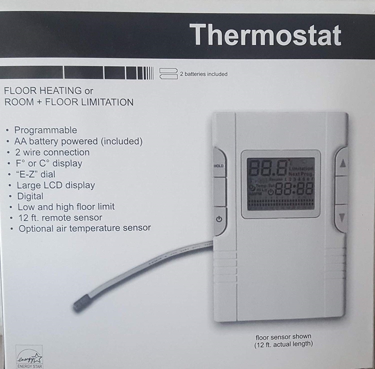 Efp Programable Floor Heat With Limit Battery Thermostat