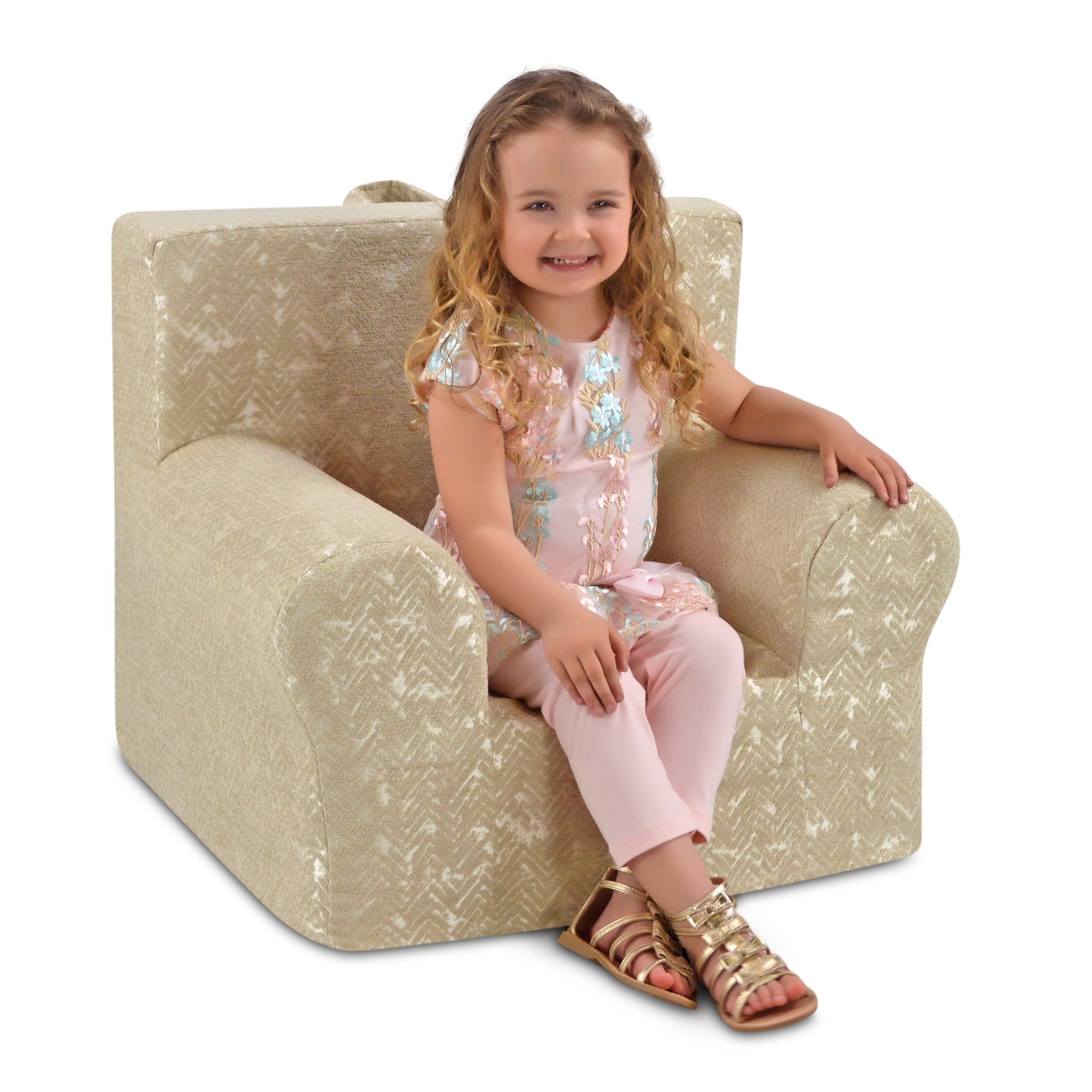 Weston Kids Grab-n-go Foam Chair With Handle - Limerick White Pepper, Ivory