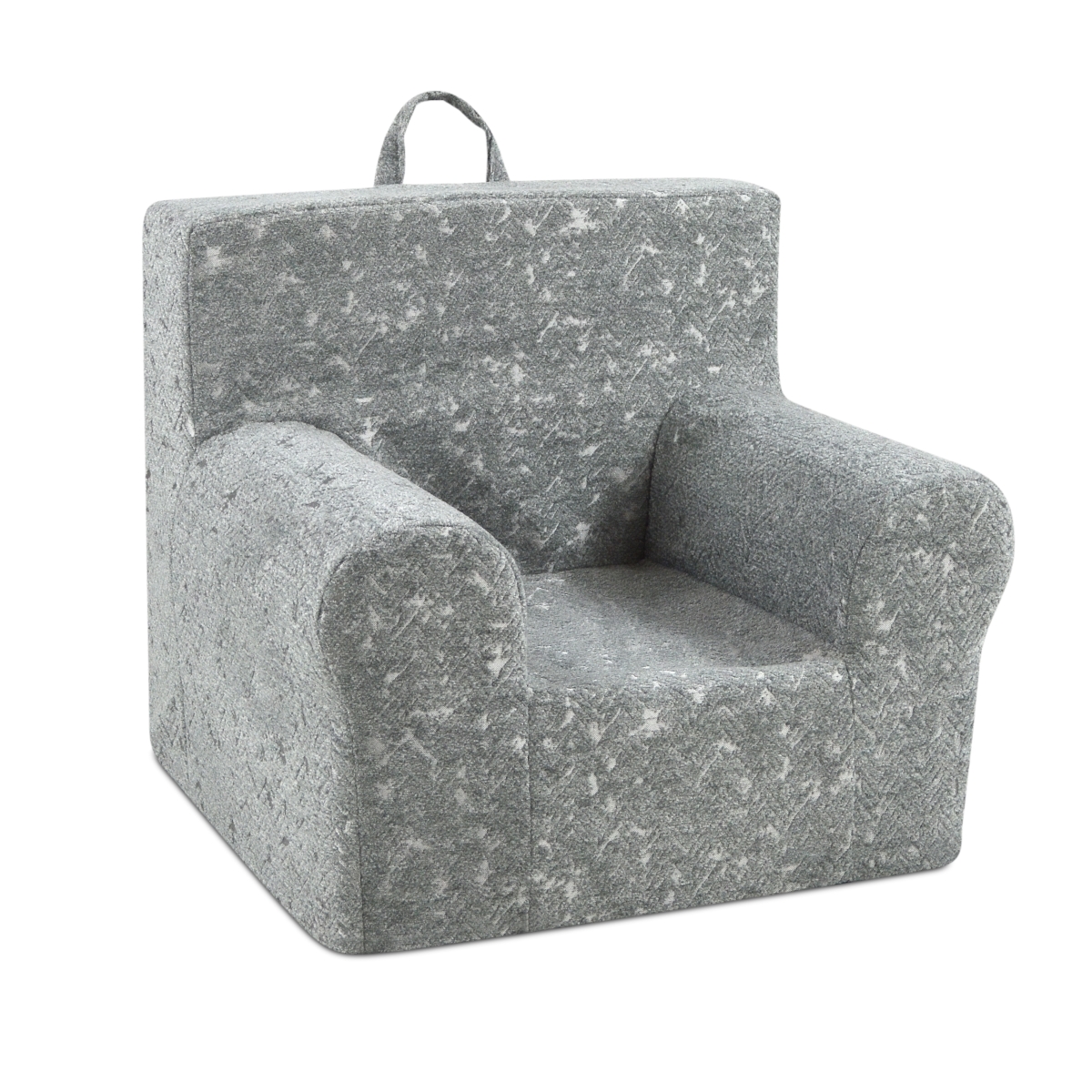 Kangaroo Trading 4078ldz Weston Kids Grab-n-go Foam Chair With Handle & Limerick Drizzle - Grey