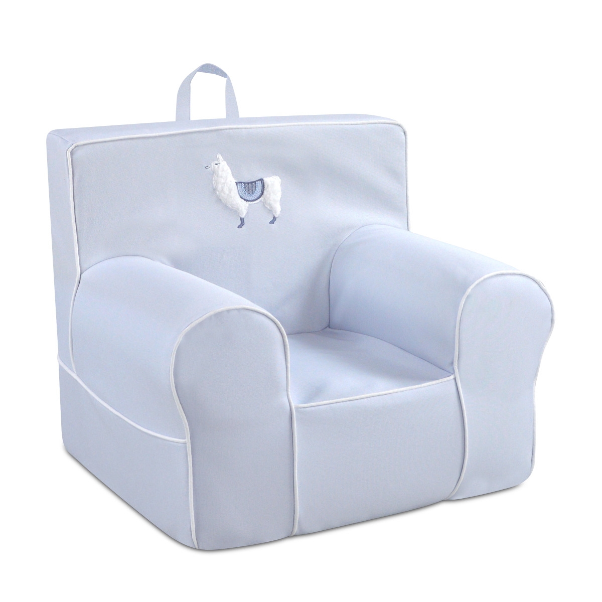 Kangaroo Trading 4071blma Appliqued Grab-n-go Foam Kids Chair With Handle, Blue & White - 8 X 13 X 15.5 In.