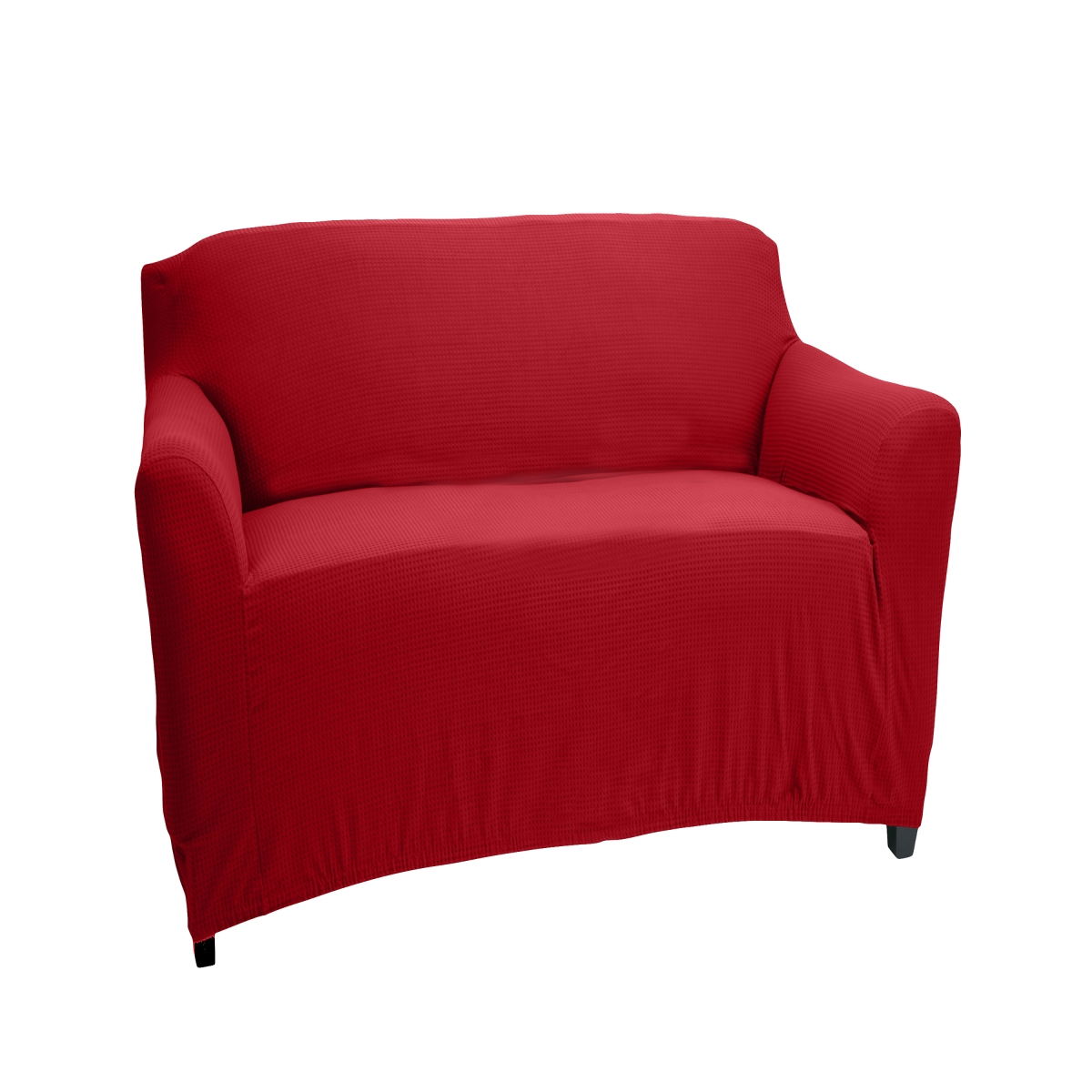 1690-burgundy Waffle Design Chair & Recliner Stretch Fit Slipcover, Burgundy