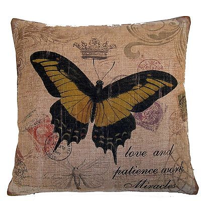 17 In. Elegant Decor Butterfly Throw Pillow, Black & Yellow