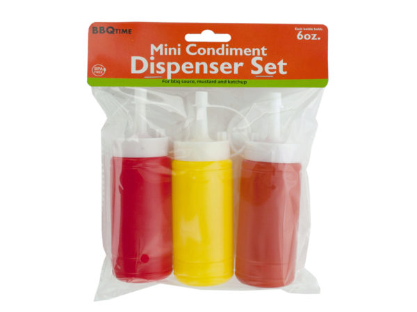Hh308-16 6 Oz Mini Condiment Dispenser Set - Pack Of 16
