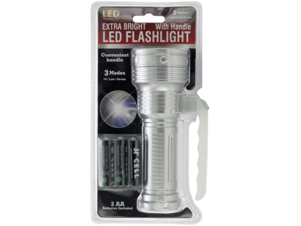 Os906-12 Extra Bright Led Flashlight With Handle - Pack Of 12