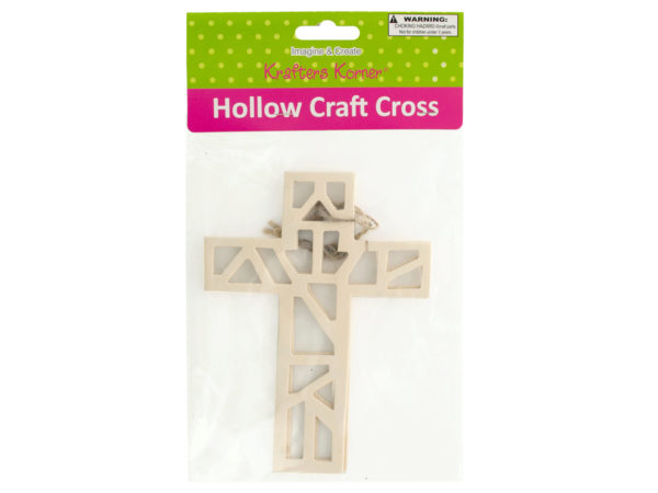 Ac011-20 Hollow Wooden Craft Crosses Set - Pack Of 20