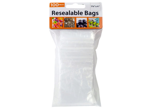 Hh343-24 Small Resealable Storage Bags - Pack Of 24
