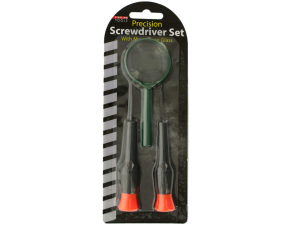 Precision Screwdriver Set With Magnifying Glass - Pack Of 16