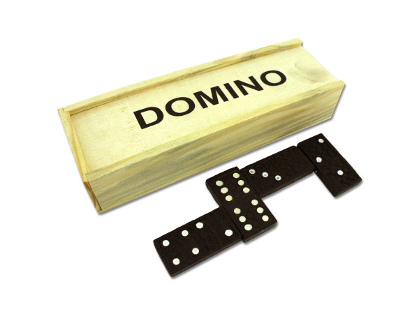 Gw022-90 Domino Set In Wooden Box - Pack Of 90