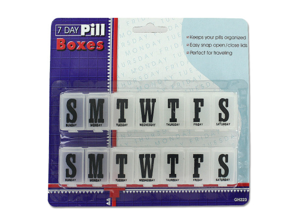 Gh223-96 7 Day Pill Boxes Set - Pack Of 96