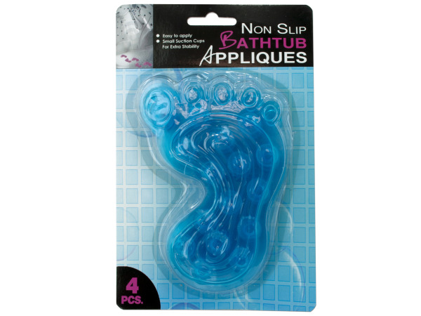 Ha254-48 5 In. Non-slip Foot-shaped Bathtub Appliques - Pack Of 48