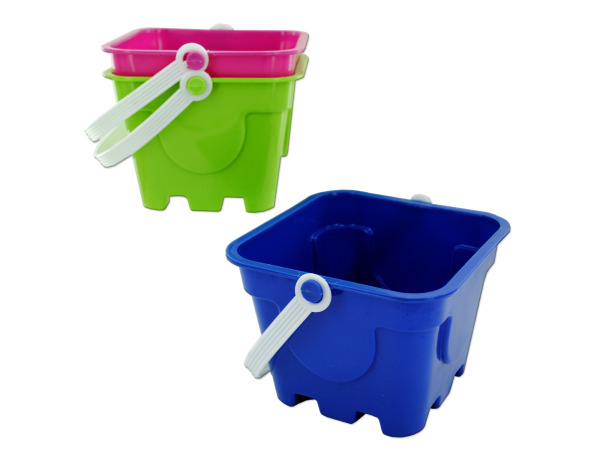 Hb824-24 4.5 X 5.75 X 4.5 In. Square Mold Beach Pail - Pack Of 24