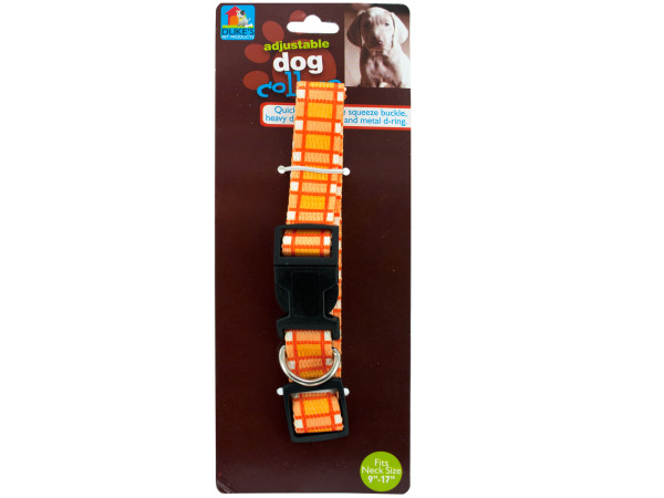 Di167-96 2 In. Adjustable Dog Collar With Plaid Design - Pack Of 96