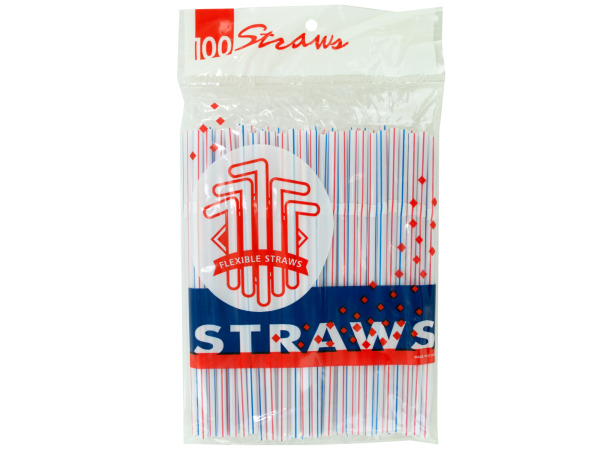 Hc003-100 Flexible Drinking Straws - Pack Of 100