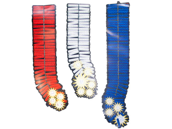 Patriotic Firecracker Bursts Hanging Party Decorations - Pack Of 24