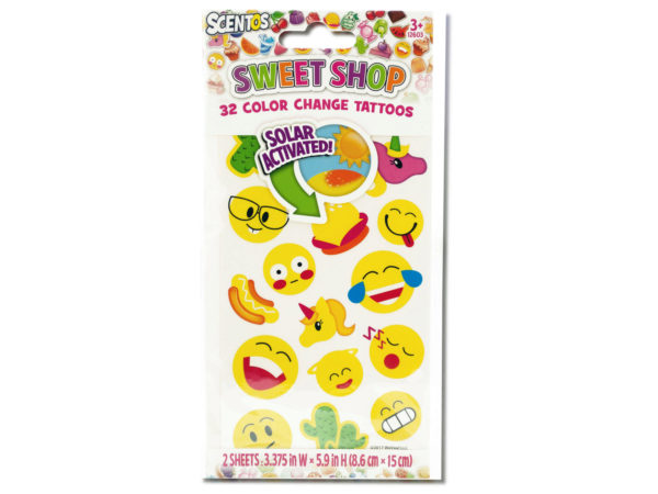 Kl557-24 3.37 X 5.9 In. Scentos Sweet Shop Color Change Tattoos - Pack Of 24