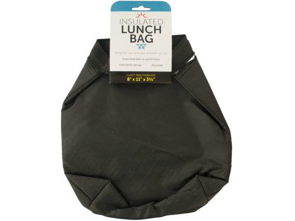Hh881-12 Black Insulated Lunch Bag - Pack Of 12