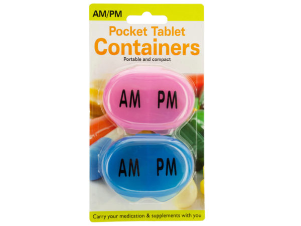 Gh599-72 Am & Pm Pocket Tablet Containers Set - Pack Of 72