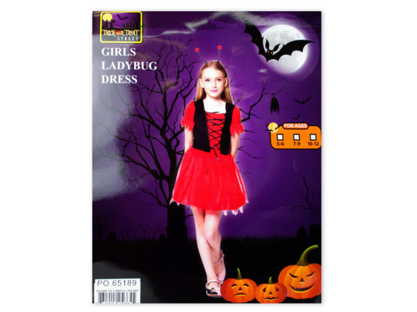 Kole Imports OT544-4 Girls Ladybug Halloween Costume