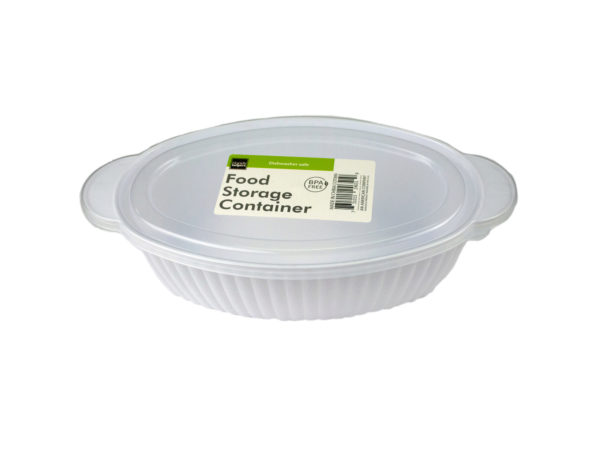 Kole Imports OT886-48 Oval Container with Lid - Pack of 48 Kole Imports OT886-48 Oval Container with Lid - Pack of 48