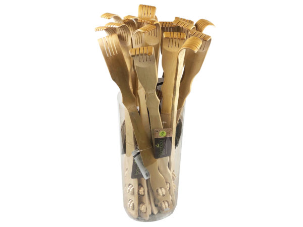 Ge383-24 Bamboo Roller Back Scratcher In Tub Display - Pack Of 24