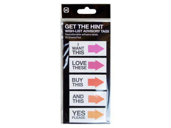 Mk237-48 Get The Hint Wish List Sticky Note Tags - Pack Of 48