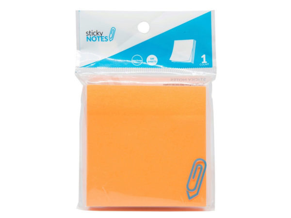 Ci134-96 3 X 3 In. Neon Orange Sticky Notes - Pack Of 96