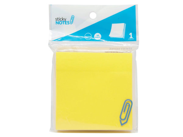 Ci136-72 3 X 3 In. Neon Yellow Sticky Notes - Pack Of 72
