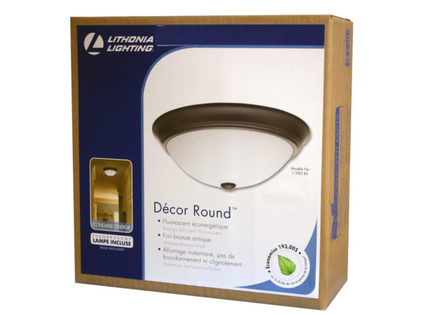 Hd060-1 Lithonia Lighting Decor Round Flush Mount, Bronze - Pack Of 1