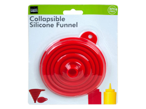 Hz106-12 Collapsible Silicone Funnel - Pack Of 12