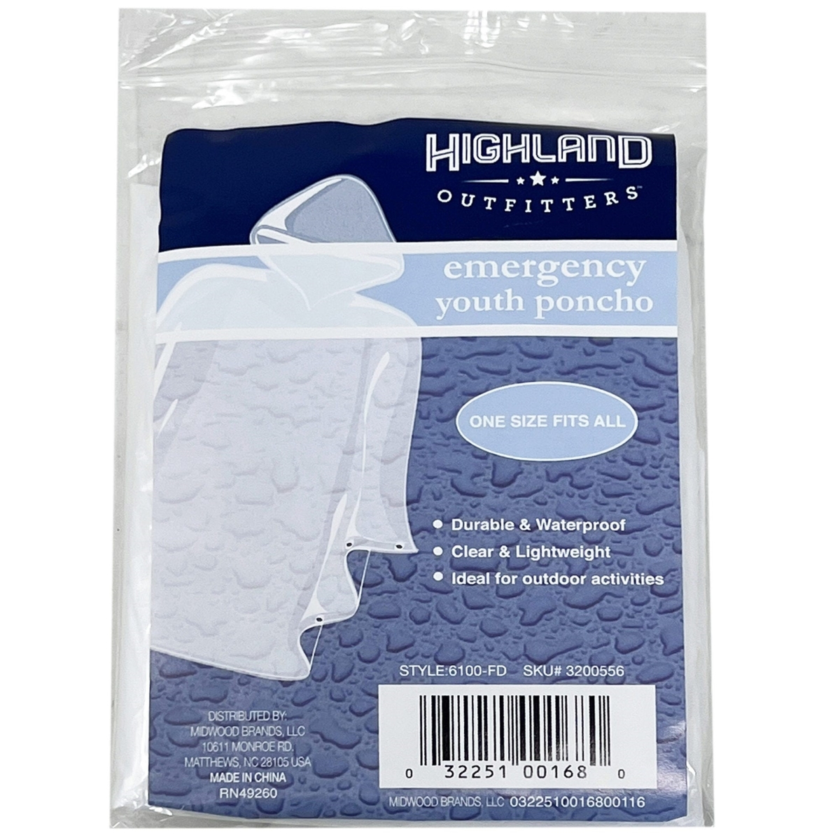 UPC 032251001680 product image for FB866 Clear Emergency Youth Poncho - Pack of 56 | upcitemdb.com