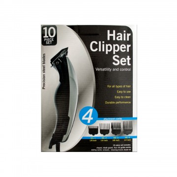 Od361-8 Hair Clipper Set With Precision Steel Blades, 8 Piece