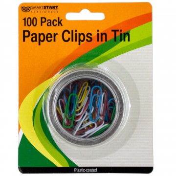 Bulk Buys GR131-72 Plastic Coated Paper Clips in Round Tin - 72 Piece Bulk Buys GR131-72 Plastic Coated Paper Clips in Round Tin - 72 Piece