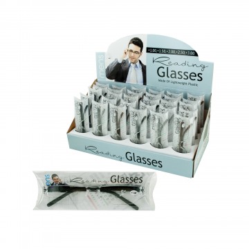 Gm750-60 Mens Reading Glasses Countertop Display - 60 Piece