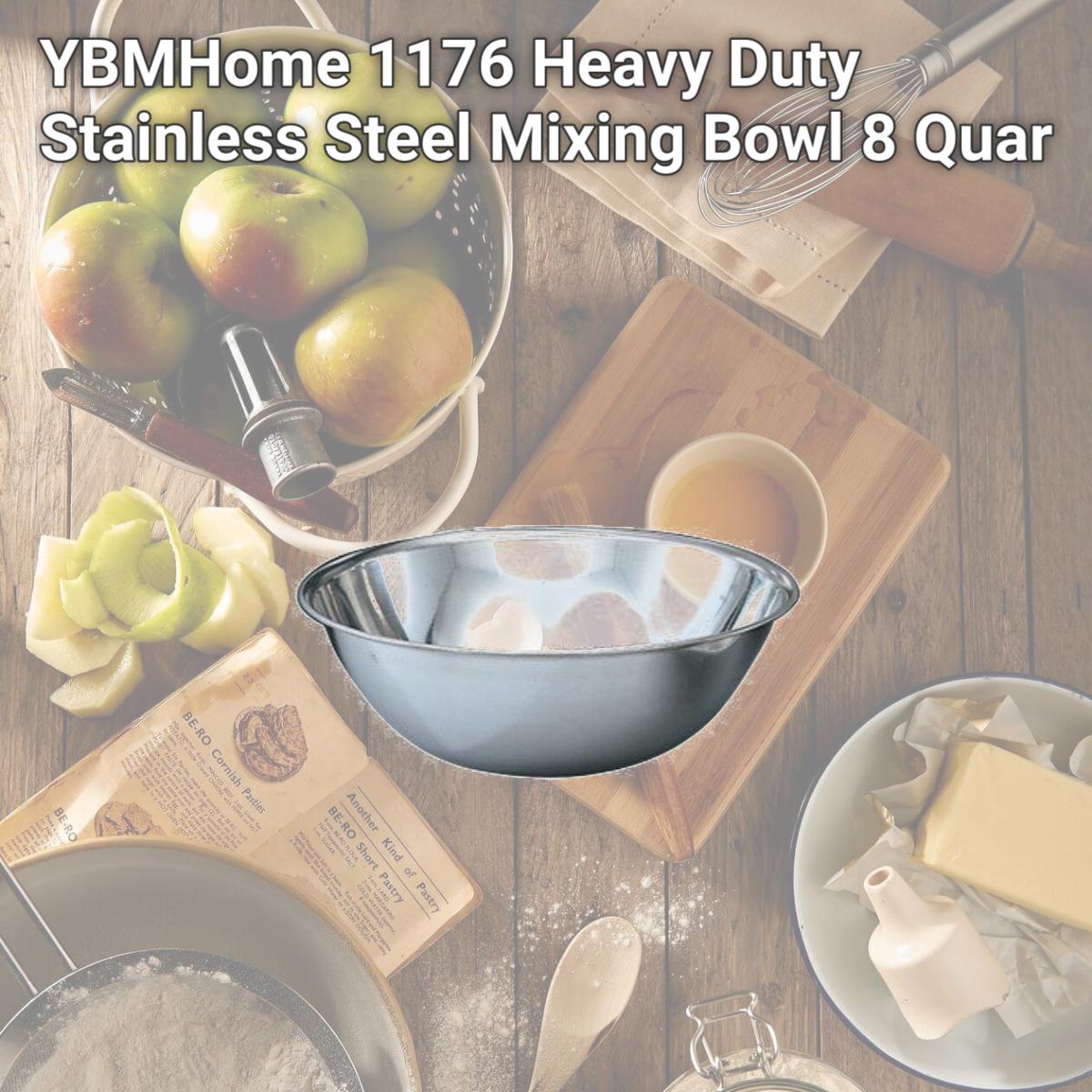 Picture of YBMHome 1176 Heavy Duty Stainless Steel Mixing Bowl 8 Quar
